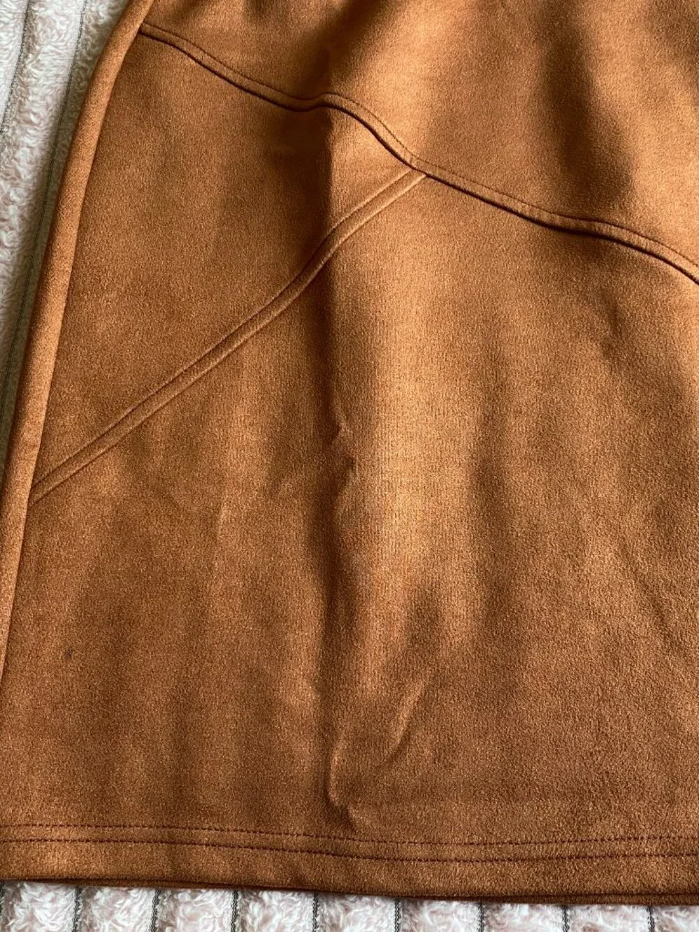 New Tan Suede Skirt